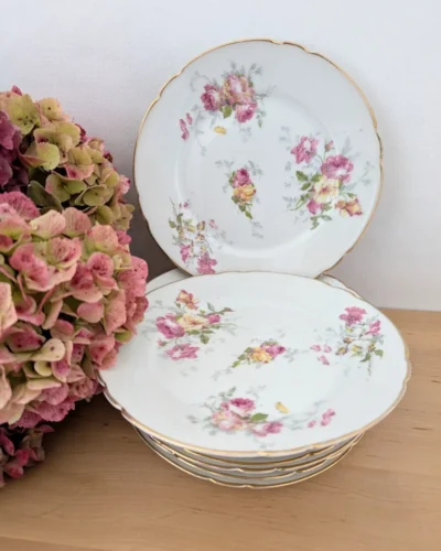 assiettes à dessert porcelaine fin vintage