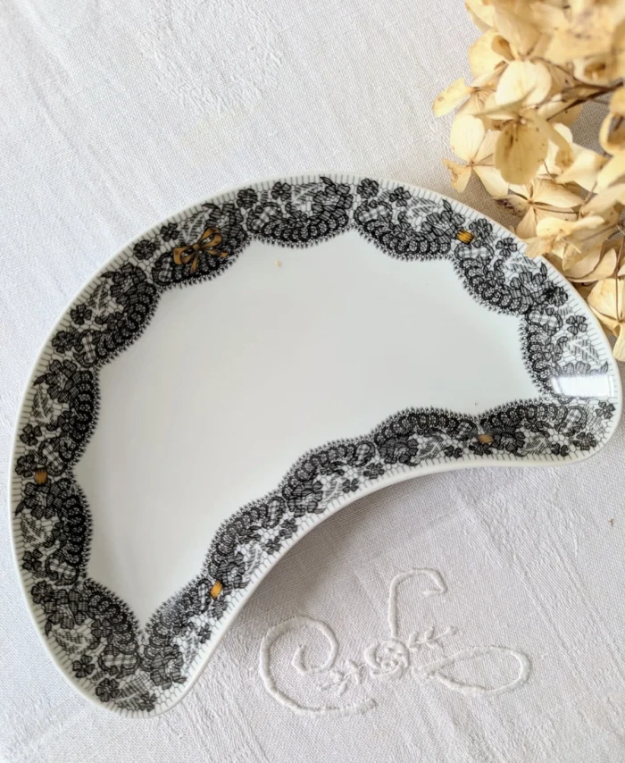 plat lune porcelaine Limoges Georges Boyer Marcel Rochas