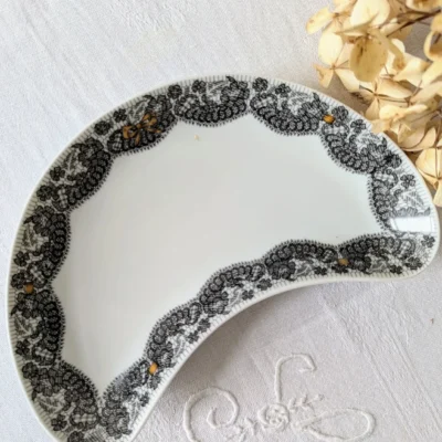 plat lune porcelaine Limoges Georges Boyer Marcel Rochas