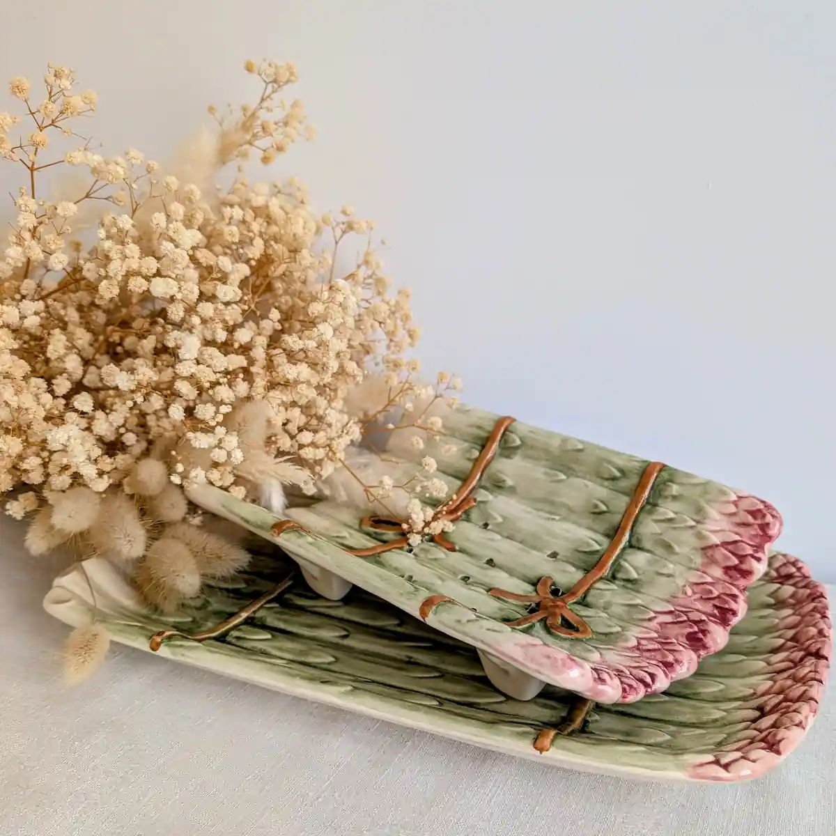 Profil du service à asperges en faïence