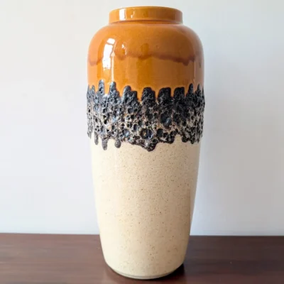 Grand vase West Germany à décor Fat Lava en céramique des années 1970