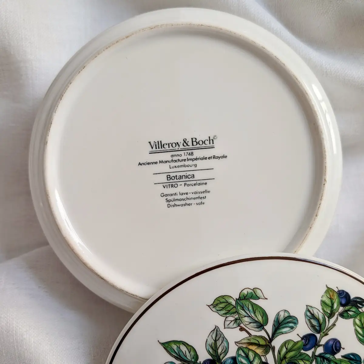 Marquage authentique Villeroy et Boch Botanica sous la boîte
